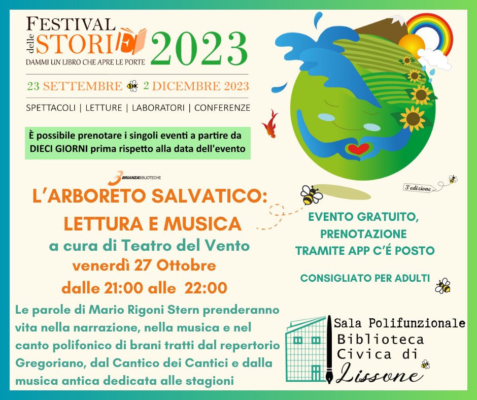 locandina dell'evento su Arboreto Salvatico, 27 ottobre 2023